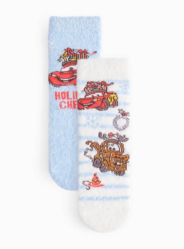 Disney Pixar Cars Fluffy Christmas Socks 2-Pack 9-12 Infant